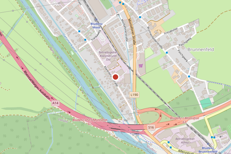 Lage von Tischlerei Auer in Bludenz